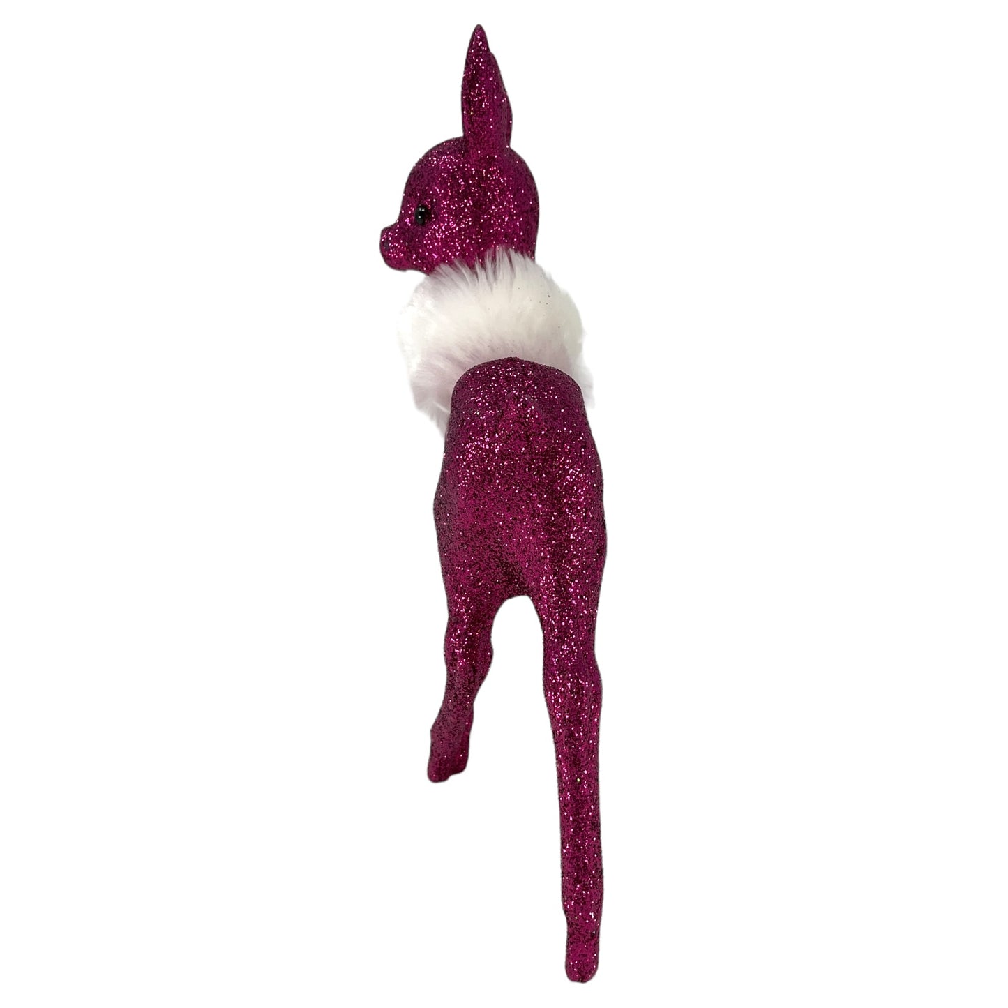 Pinnacle Peak Trading Ino Schaller Fuschia Female Doe Deer with White Boa Figurine 8.75 in