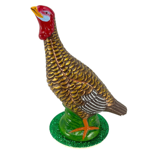 Schaller Paper Mache Female Thanksgiving Turkey German Paper Mache Container New