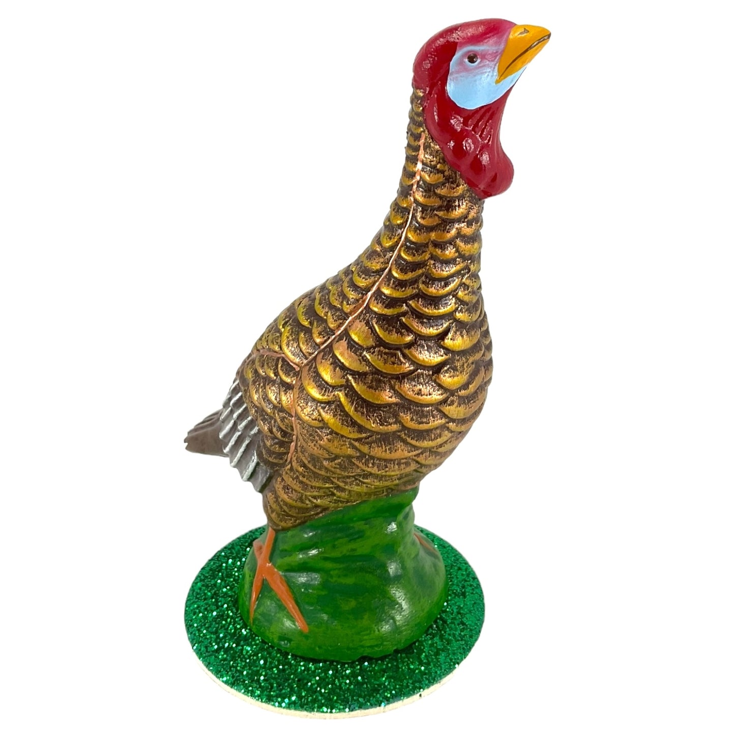 Schaller Paper Mache Female Thanksgiving Turkey German Paper Mache Container New