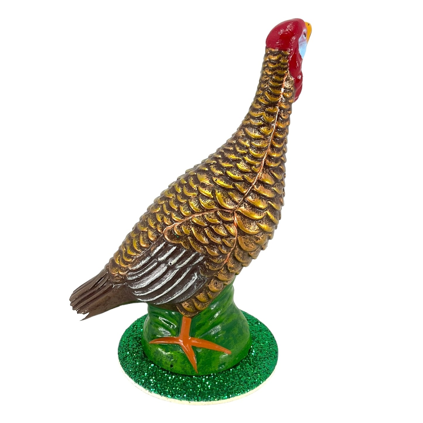 Schaller Paper Mache Female Thanksgiving Turkey German Paper Mache Container New