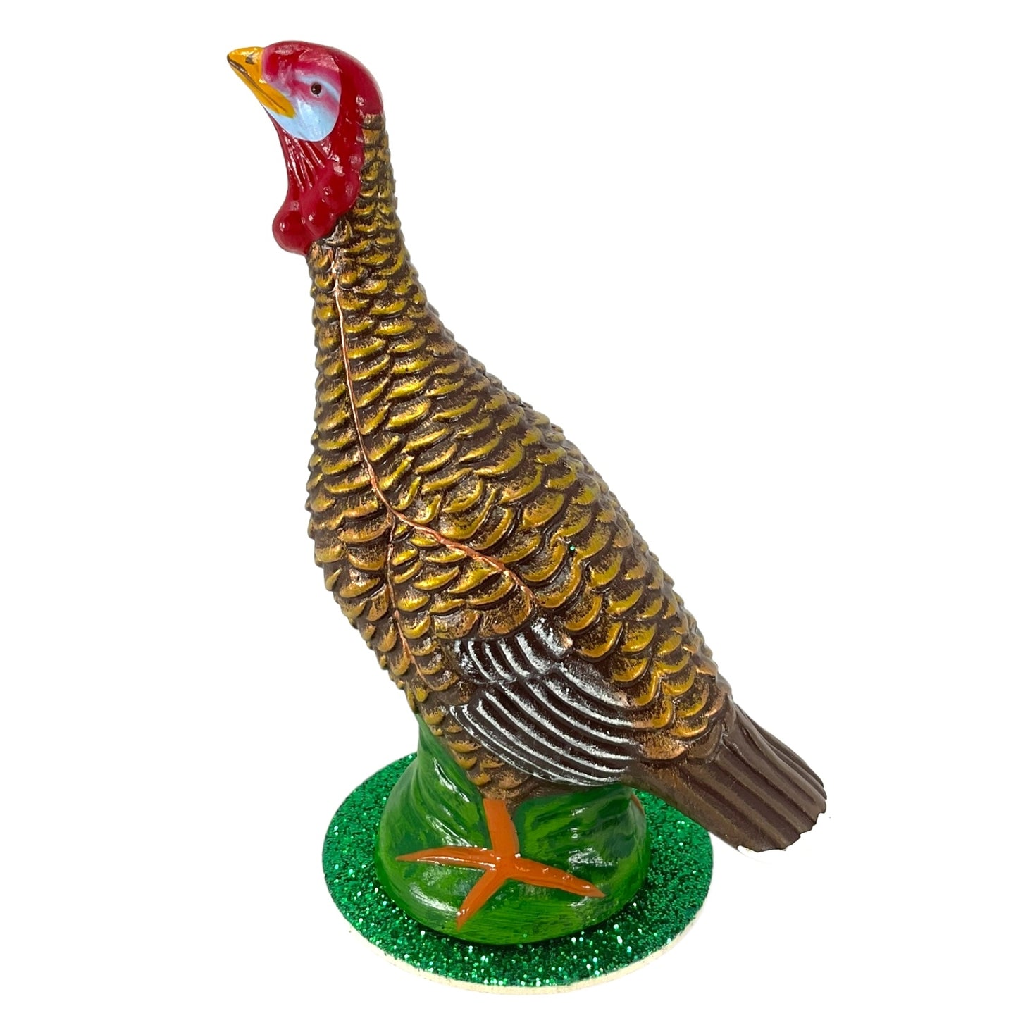 Schaller Paper Mache Female Thanksgiving Turkey German Paper Mache Container New