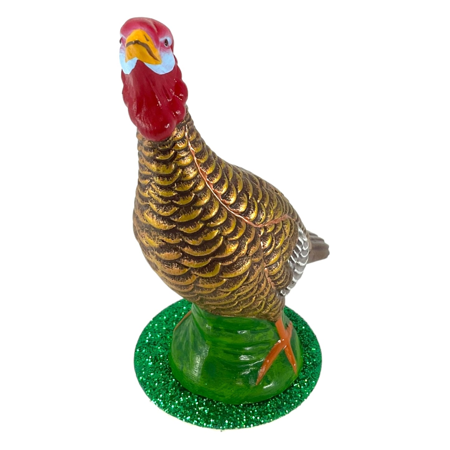 Schaller Paper Mache Female Thanksgiving Turkey German Paper Mache Container New