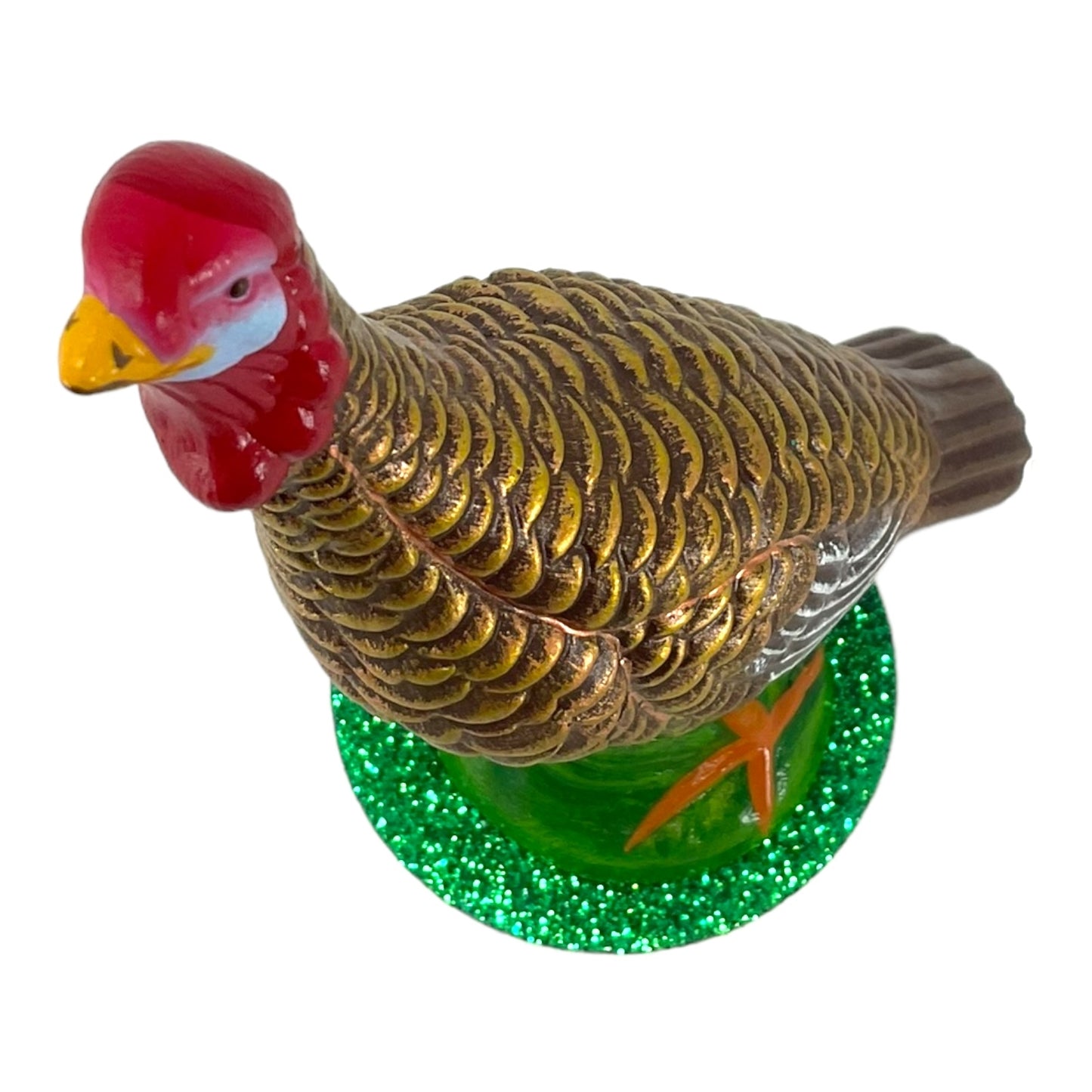 Schaller Paper Mache Female Thanksgiving Turkey German Paper Mache Container New