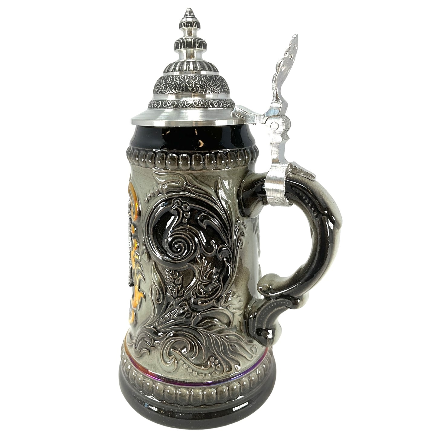 Pinnacle Peak Trading German Black Beer Stein with Pewter Eagle Decal .25L by Zoller and Born