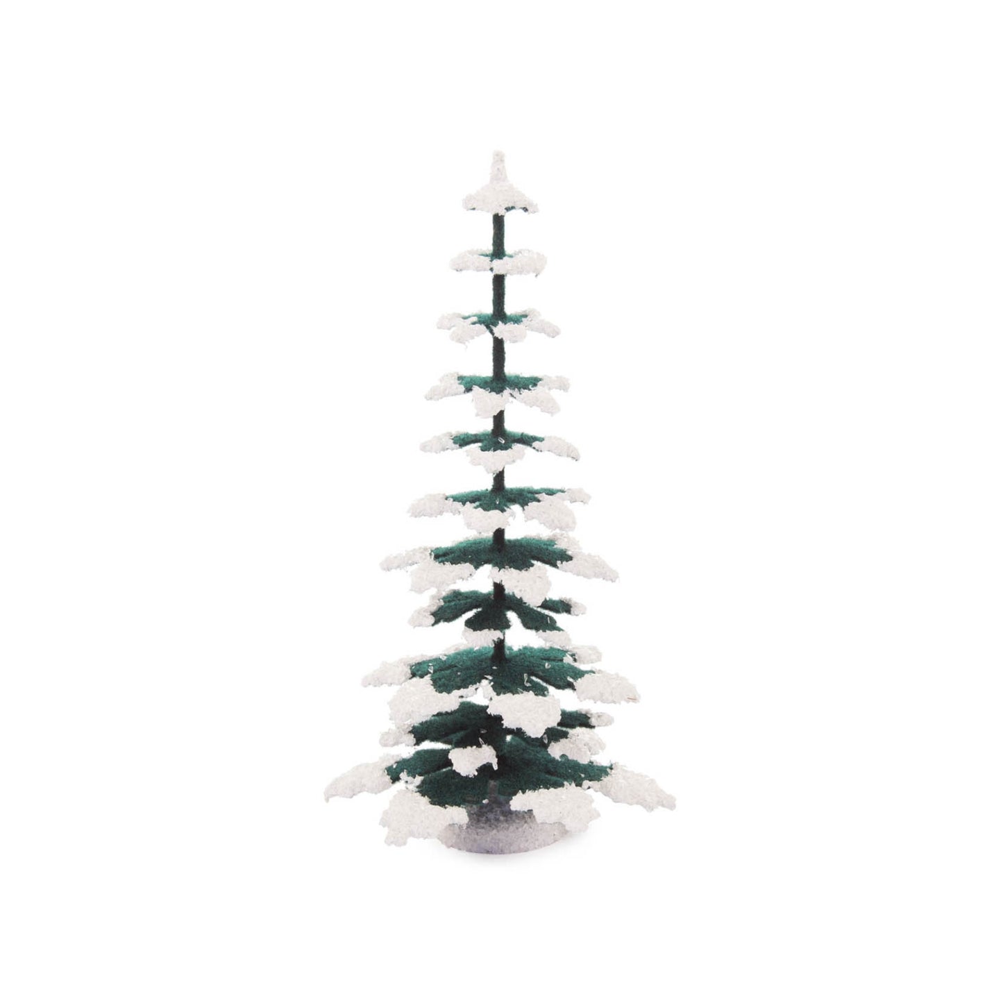 Pinnacle Peak Trading German Wood Snow Covered Spruce Tree Tabletop Scenery Display 5.9 Inch