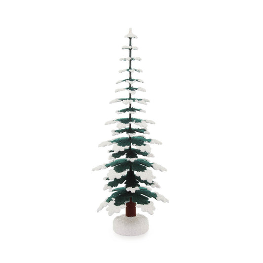 Pinnacle Peak Trading German Wood Snow Covered Spruce Tree Scenery Display 9.8 Inch