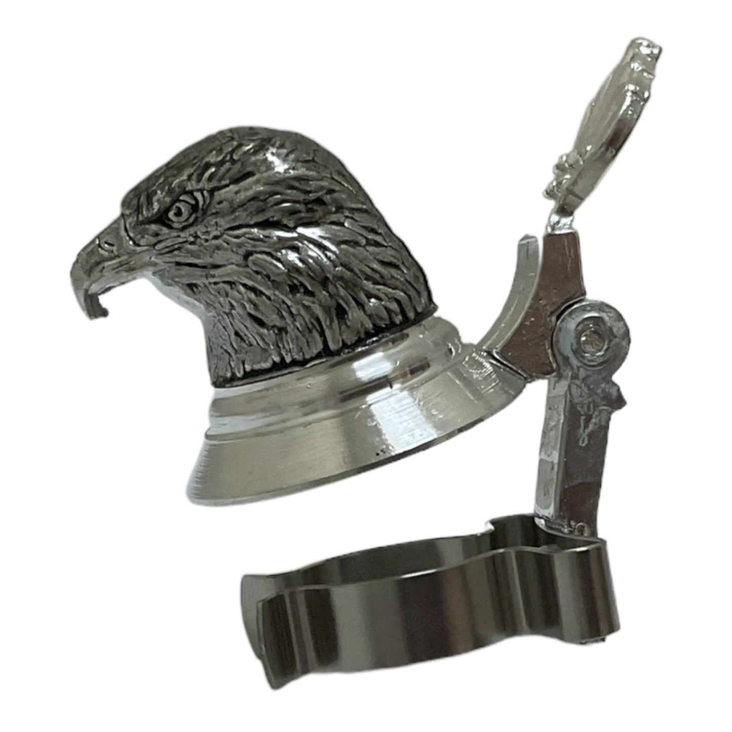 Pinnacle Peak Trading Bald Eagle Head Beer Bottle Topper German Pewter Lid Made in Germany