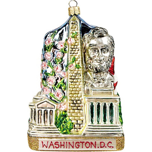Washington DC Landscape Polish Glass Christmas Ornament Made Poland Decoration