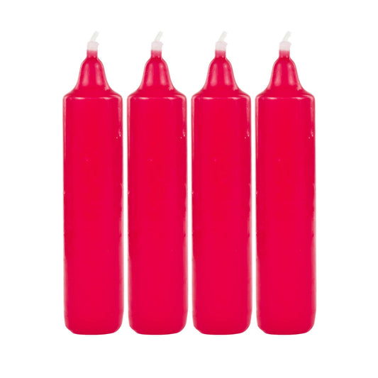 4 Red 22.5mm diameter German Christmas Pyramid Candles