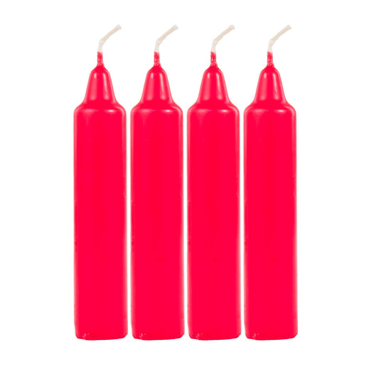 4 Red 20.5mm diameter German Christmas Candles Made in Germany for Large Pyramid