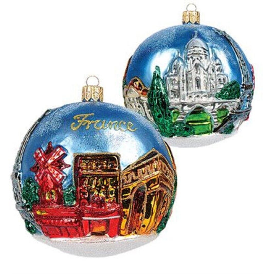 France Figural Scenery Ball Polish Glass Christmas Ornament Decoration Poland