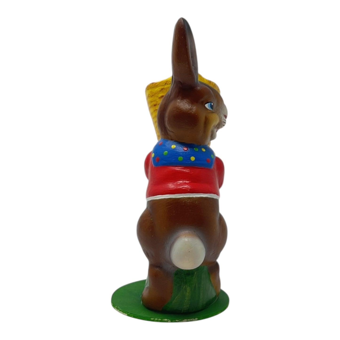 Pinnacle Peak Trading Ino Schaller Easter Bunny Rabbit with Yellow Basket German Paper Mache 5.75 inch