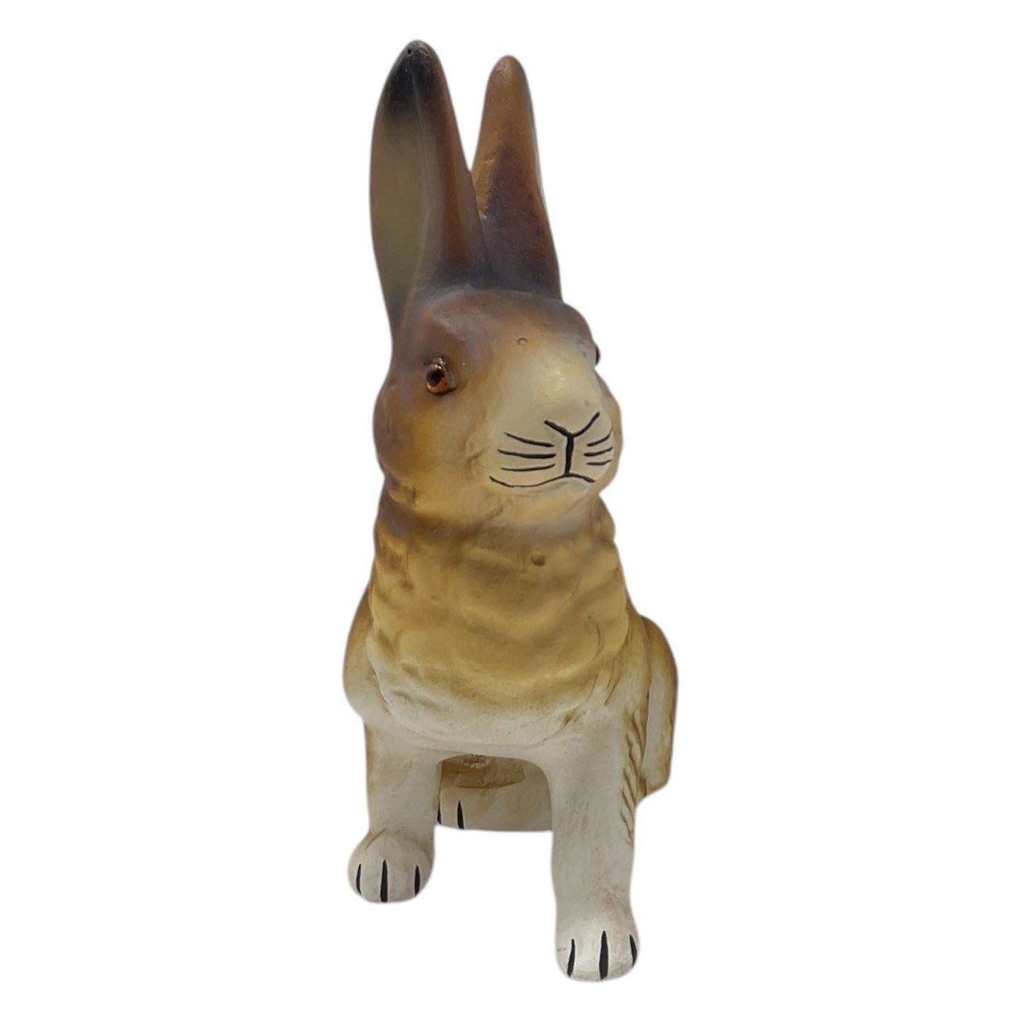 Pinnacle Peak Trading Ino Schaller Brown Sitting Easter Bunny Rabbit German Paper Mache 5 inch