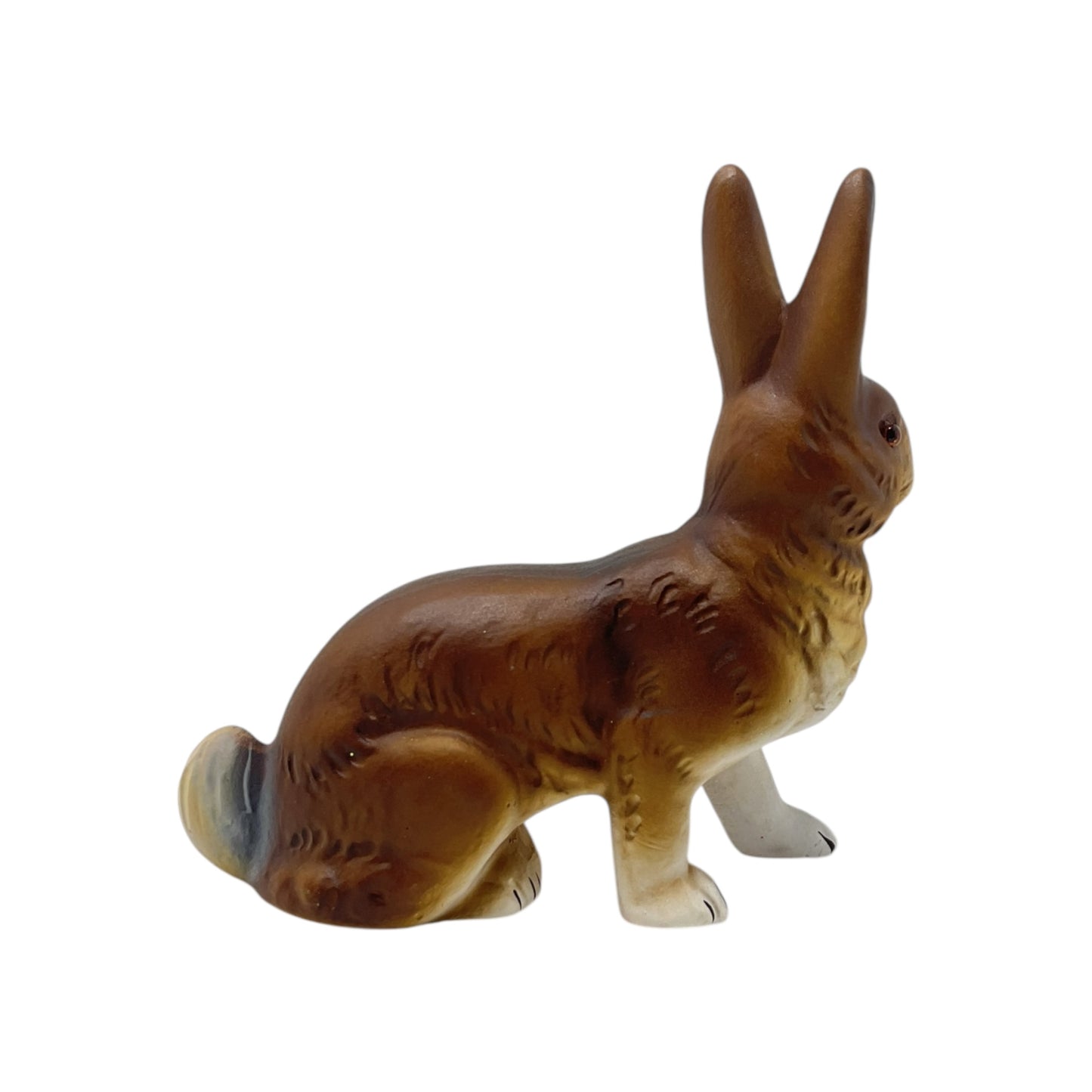 Pinnacle Peak Trading Ino Schaller Brown Sitting Easter Bunny Rabbit German Paper Mache 5 inch