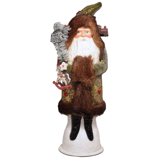 Pinnacle Peak Trading Co Santa German Paper Mache Candy Container