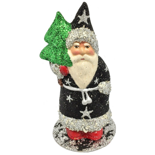 Ino Schaller Starry Night Santa German Christmas Paper Mache Candy Container