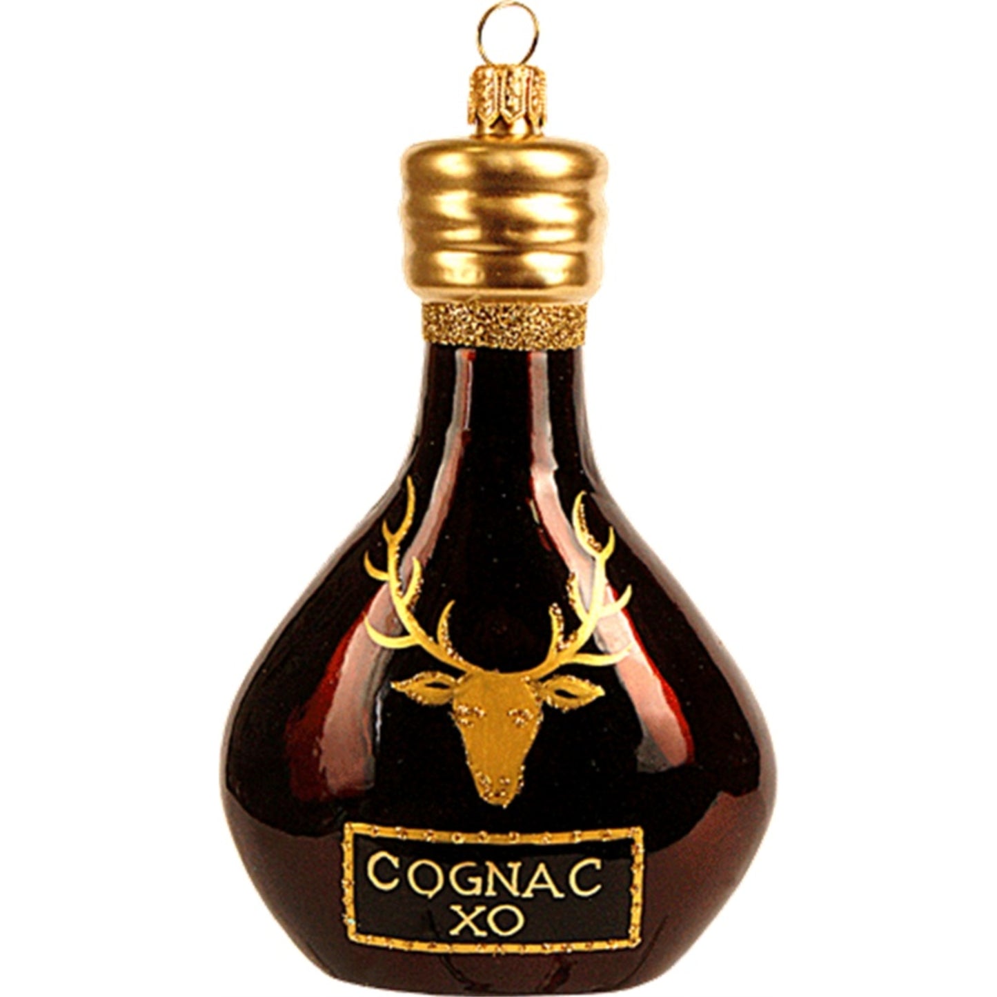 Bottle of Fine Brandy Polish Blown Glass Christmas Ornament Decoration