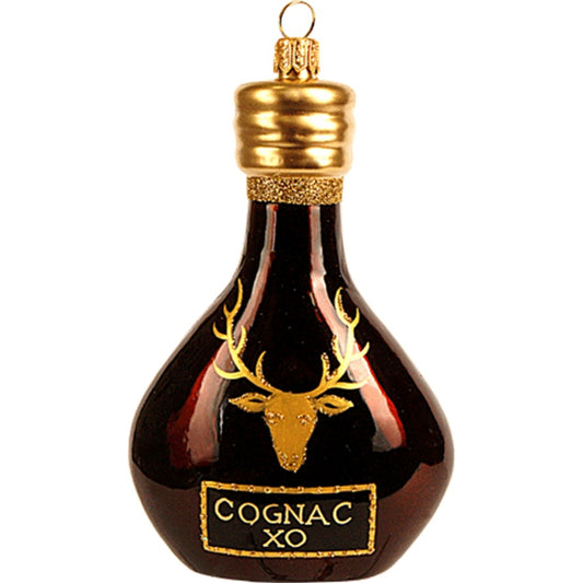 Bottle of Fine Brandy Polish Blown Glass Christmas Ornament Decoration