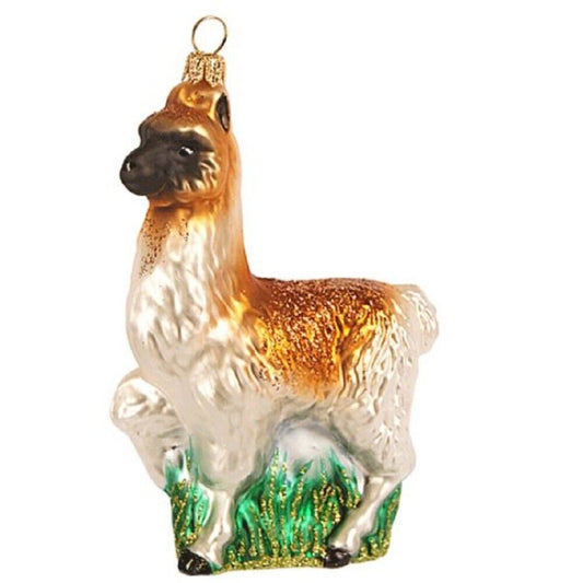 Llama Polish Glass Christmas Tree Ornament Animal South American Wildlife