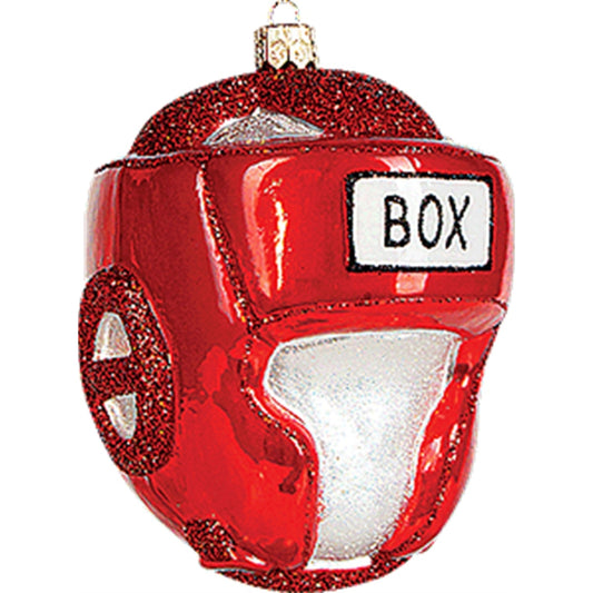 Boxing Helmet Polish Blown Glass Christmas Ornament Sports Decoration Boxer