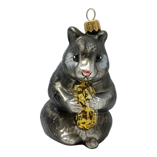 Hamster with Peanut Ornament