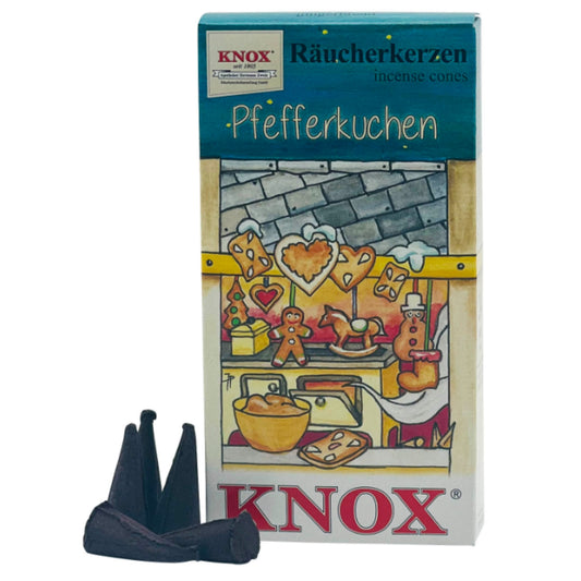Knox Christmas Bakery Gingerbread German Incense Cones Made in Germany Pack of 24 Cones