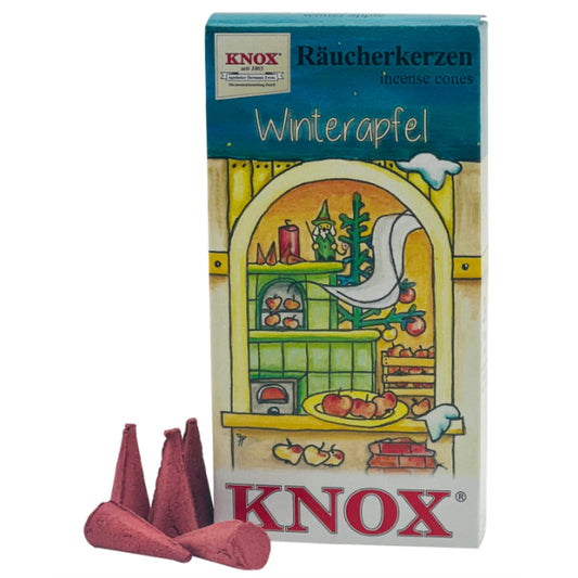 Knox Christmas Bakery Winter Apple German Incense Cones Made in Germany Pack of 24 Cones