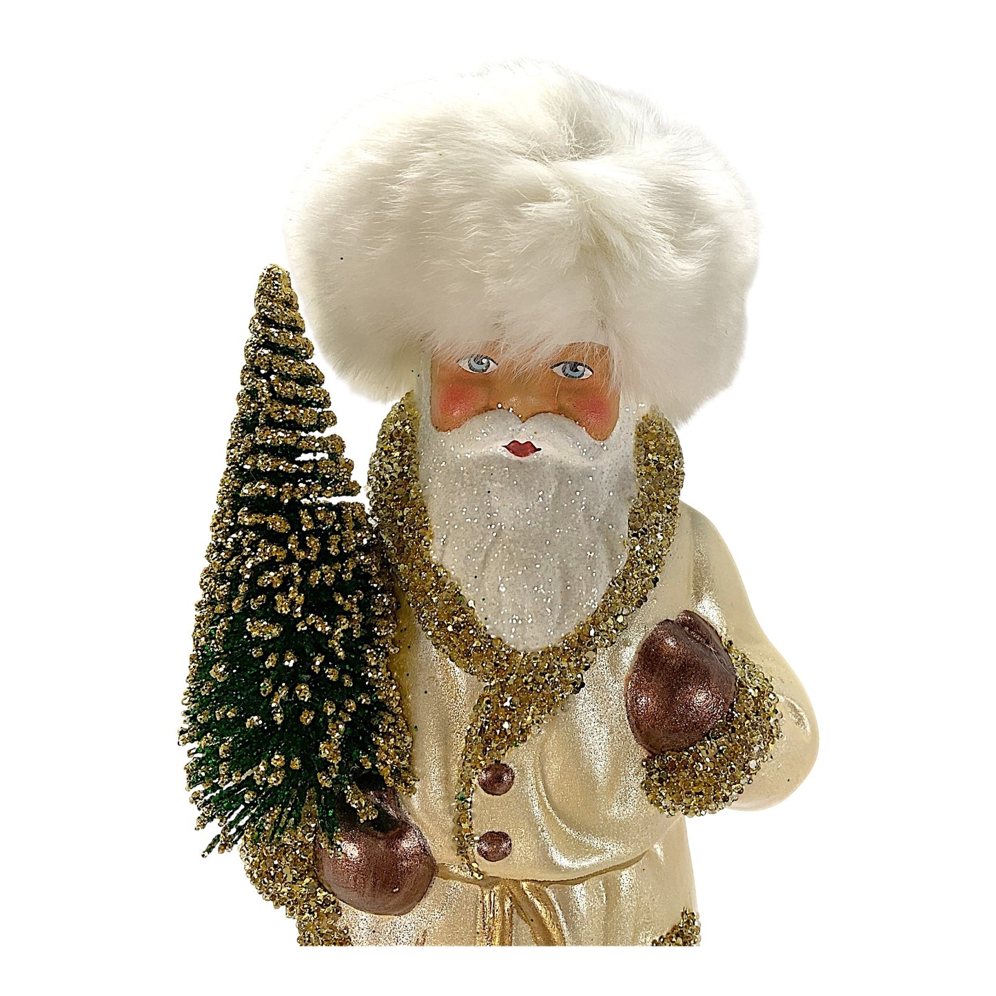Pinnacle Peak Trading Ino Schaller Champagne Coat Russian Santa German Paper Mache