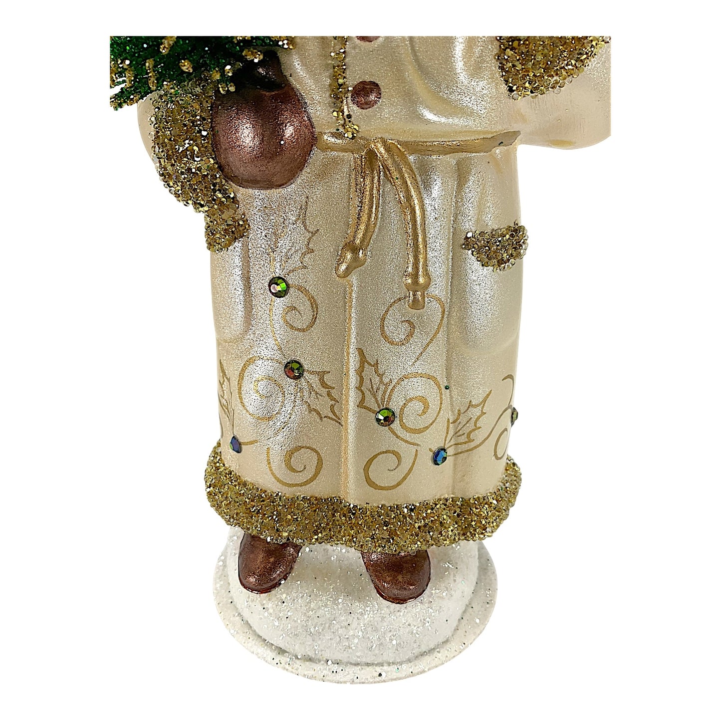 Pinnacle Peak Trading Ino Schaller Champagne Coat Russian Santa German Paper Mache