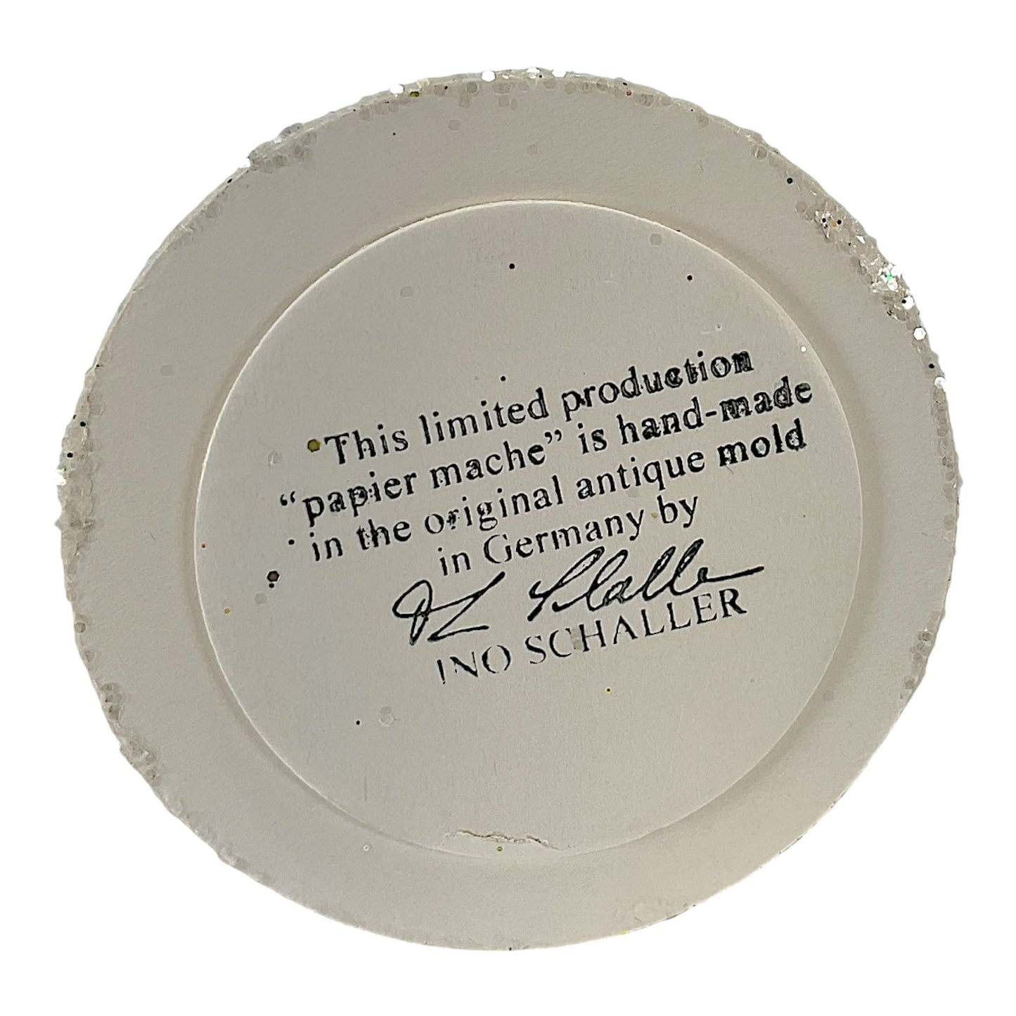 Pinnacle Peak Trading Ino Schaller Forest Green Santa with Christmas Tree Scene German Paper Mache