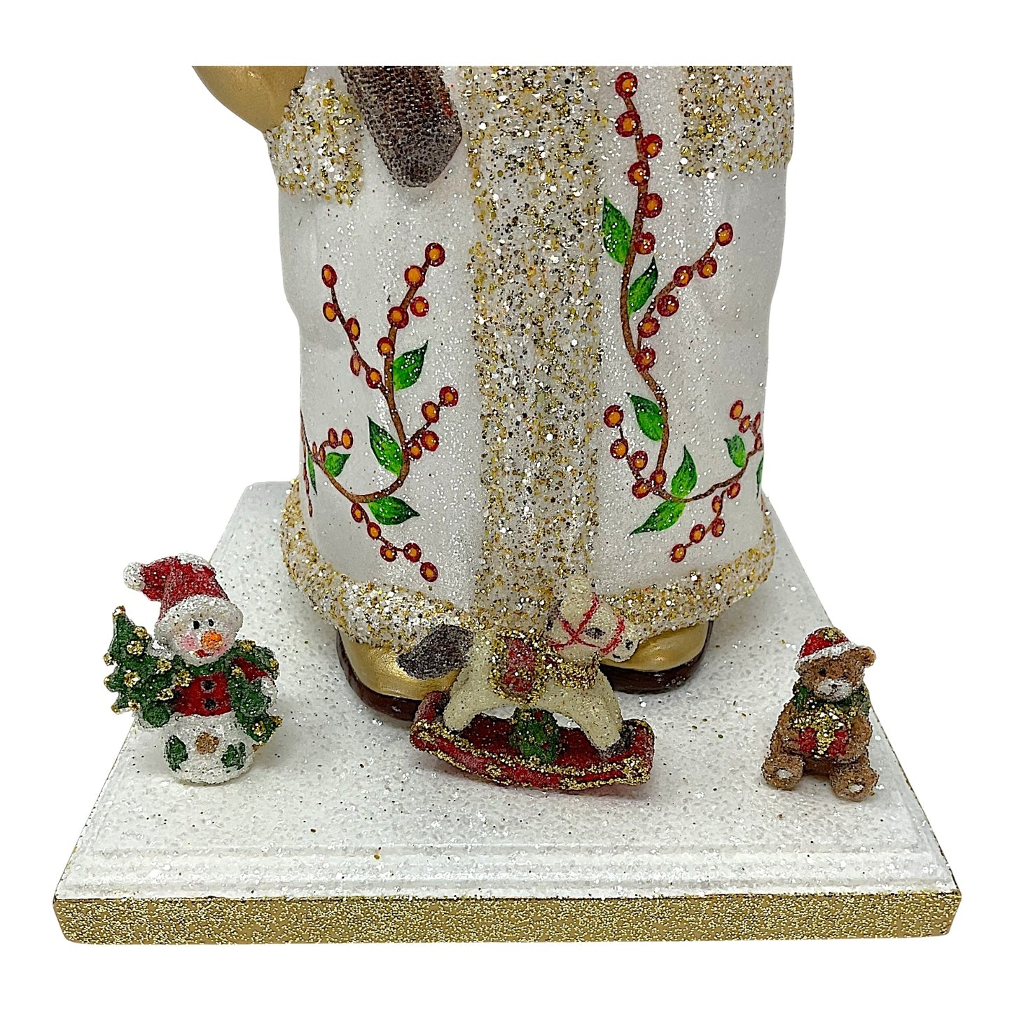 Pinnacle Peak Trading Ino Schaller Santa with Berry Decor on Base Paper Mache 14 inch