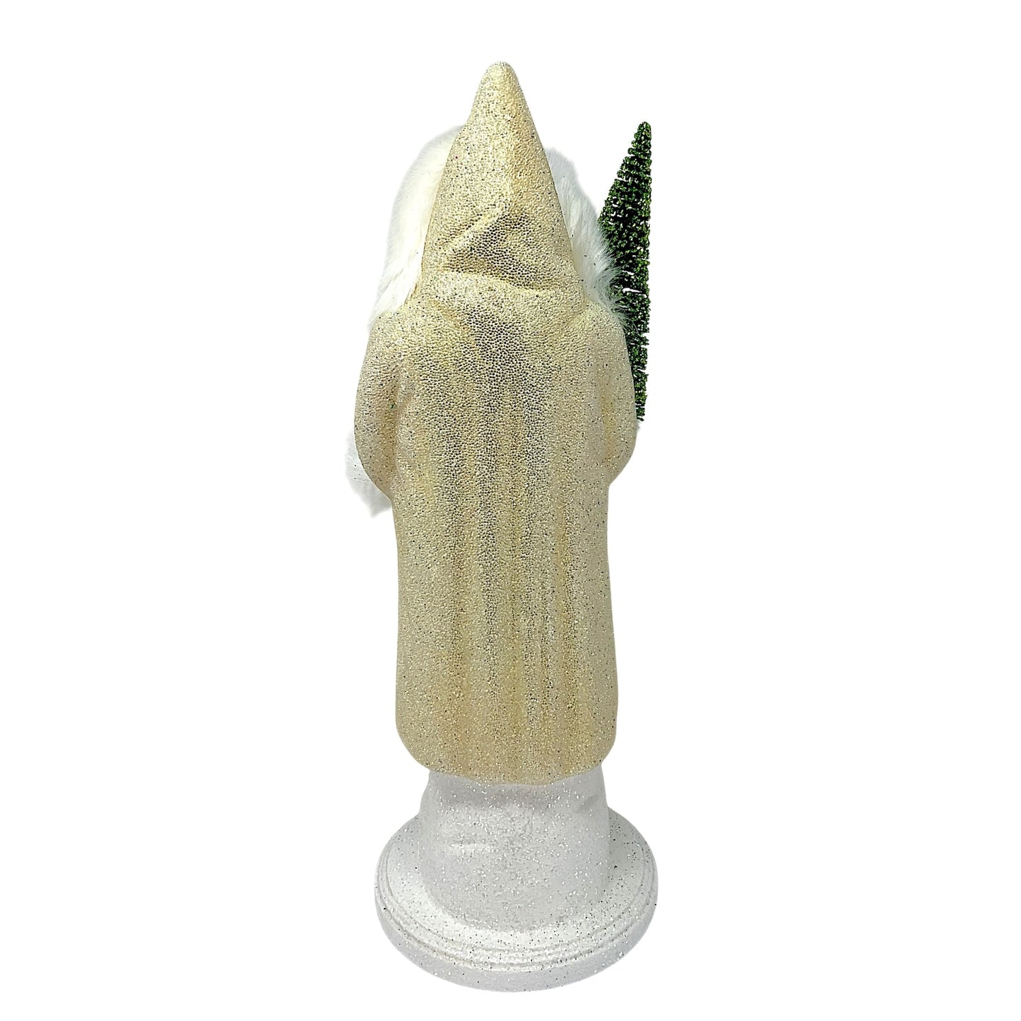 Pinnacle Peak Trading Ino Schaller Large Cream Beaded Santa German Paper Mache 17 inch