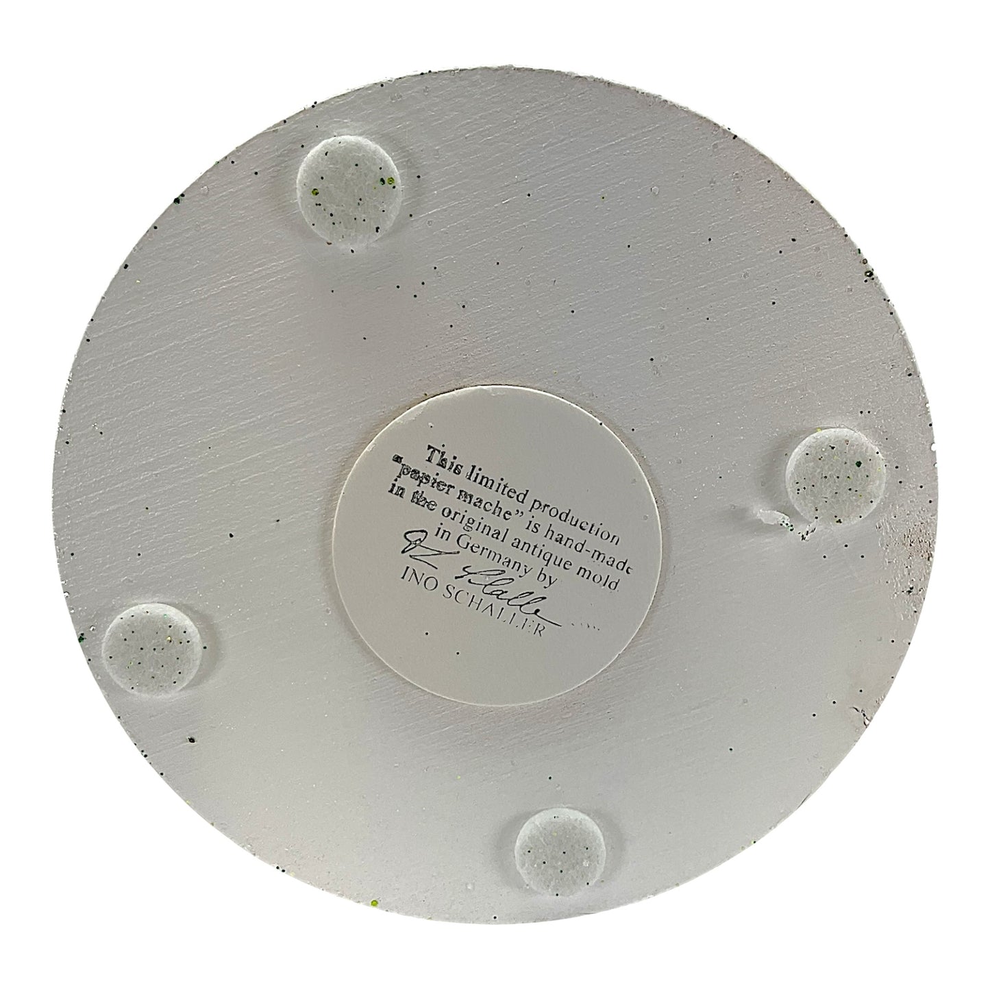 Pinnacle Peak Trading Ino Schaller Large Cream Beaded Santa German Paper Mache 17 inch