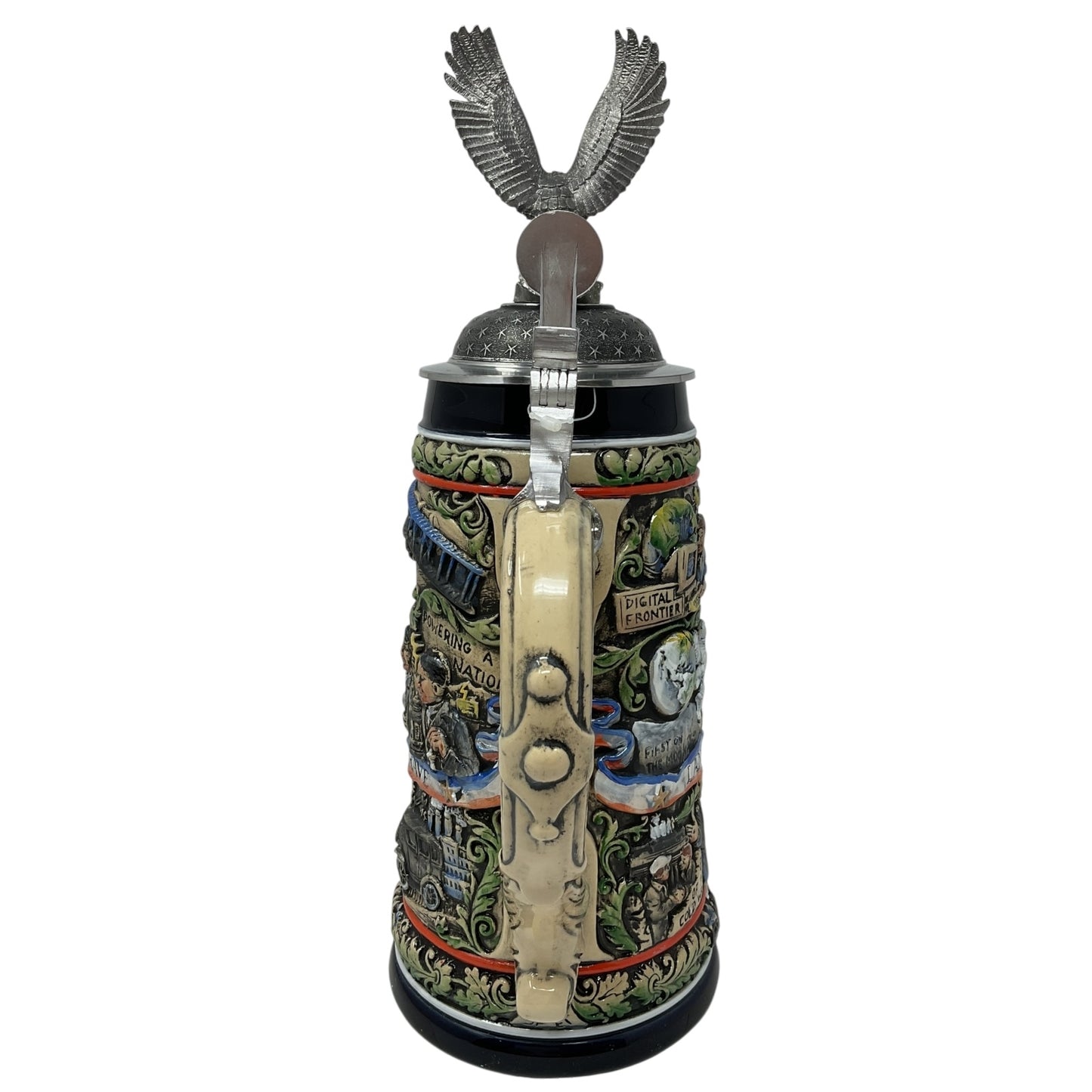 Pinnacle Peak Trading United States 250th Anniversary LE German Beer Stein with Pewter Eagle Lid 1.2 liter by King Werks