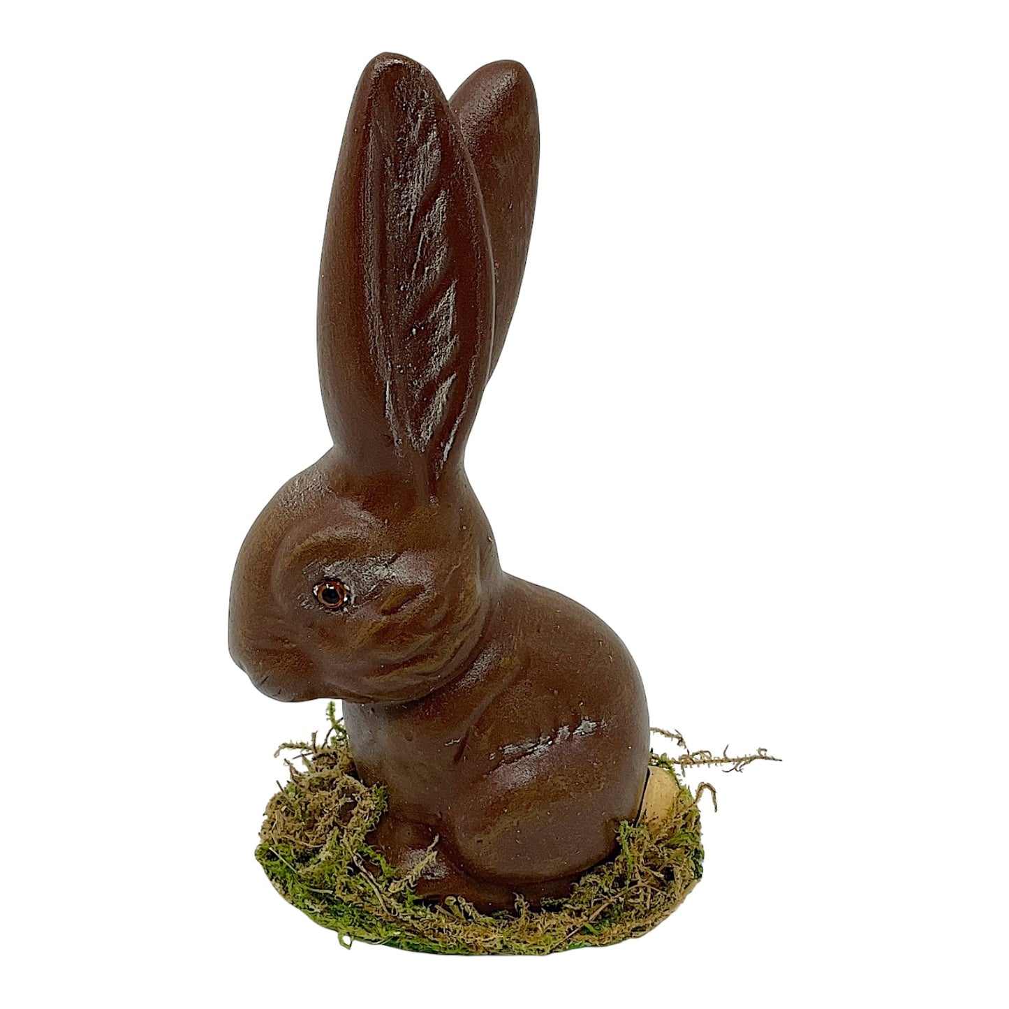 Pinnacle Peak Trading Ino Schaller Brown Easter Bunny Rabbit Sitting German Paper Mache 5 inch