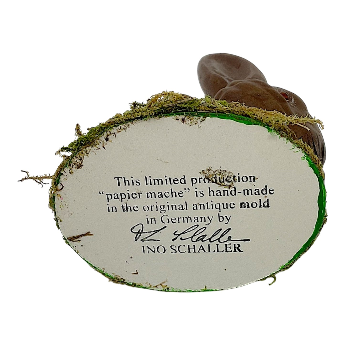 Pinnacle Peak Trading Ino Schaller Brown Easter Bunny Rabbit Sitting German Paper Mache 5 inch