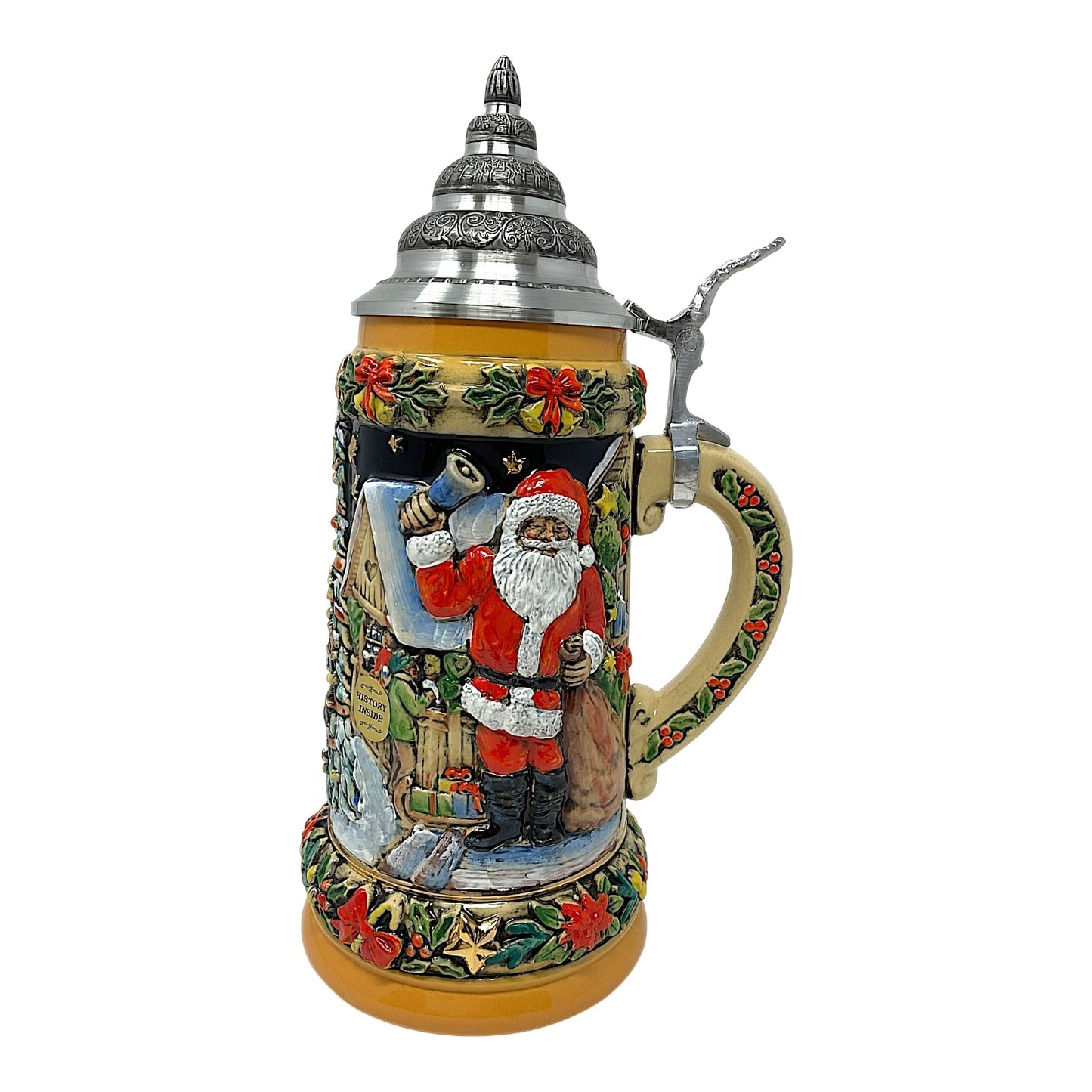 Pinnacle Peak Trading Santa at the Christmas Market LE German Beer Stein .75 liter by King Werks
