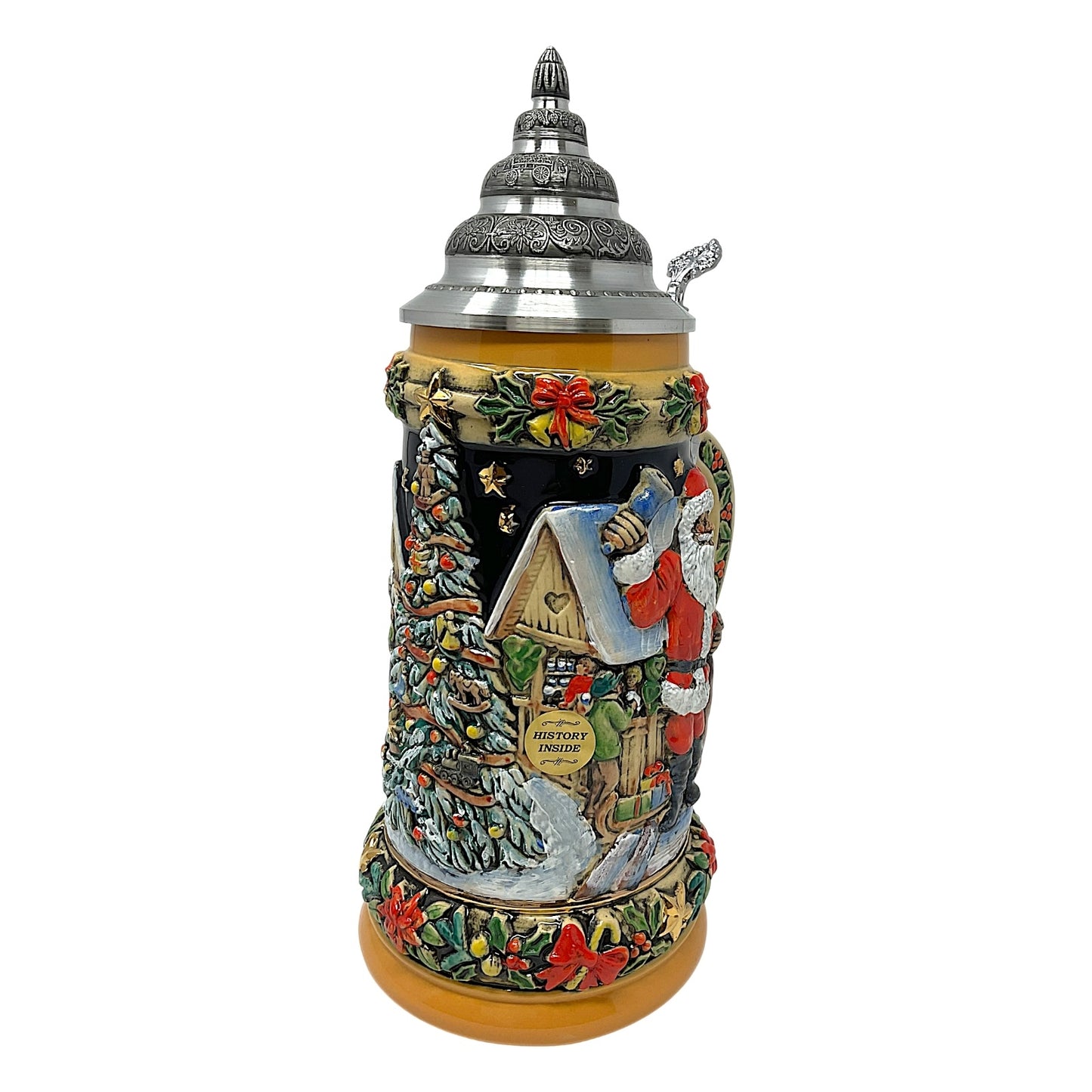 Pinnacle Peak Trading Santa at the Christmas Market LE German Beer Stein .75 liter by King Werks