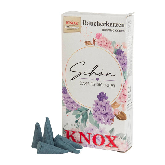 Knox Hyacinths Floral Scent German Incense Cones Made in Germany Pack of 24 Cones