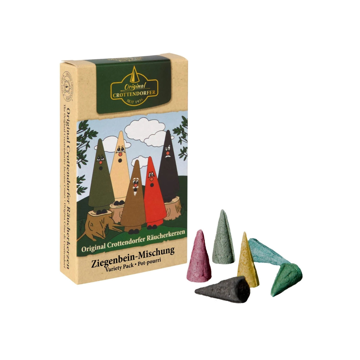 Crottendorfer Variety Pack Incense Cones Made in Germany Pack of 24 Cones