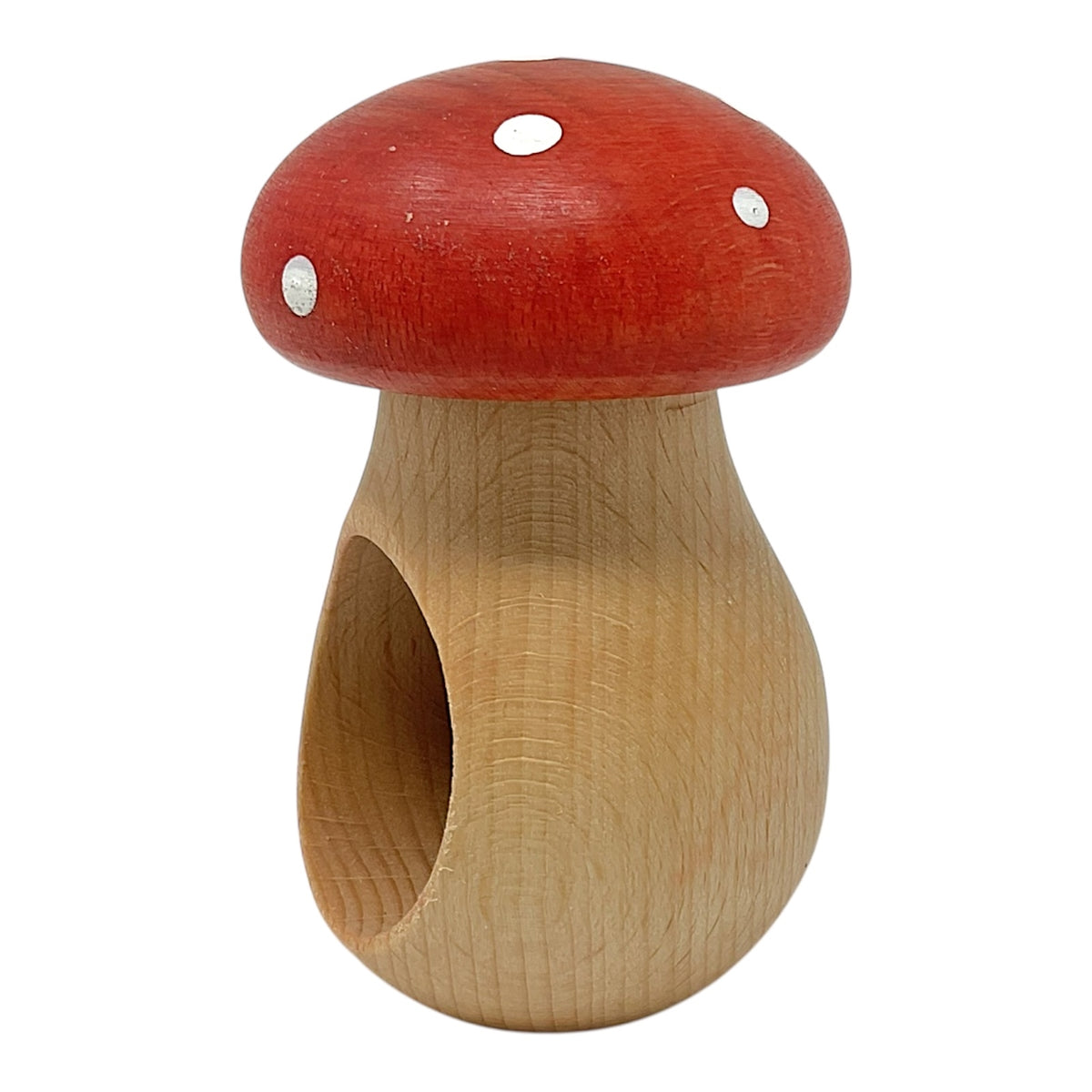 Pinnacle Peak Trading Toadstool Mushroom German Wood Functional Nut Cracker for Cracking Nuts 4 inch