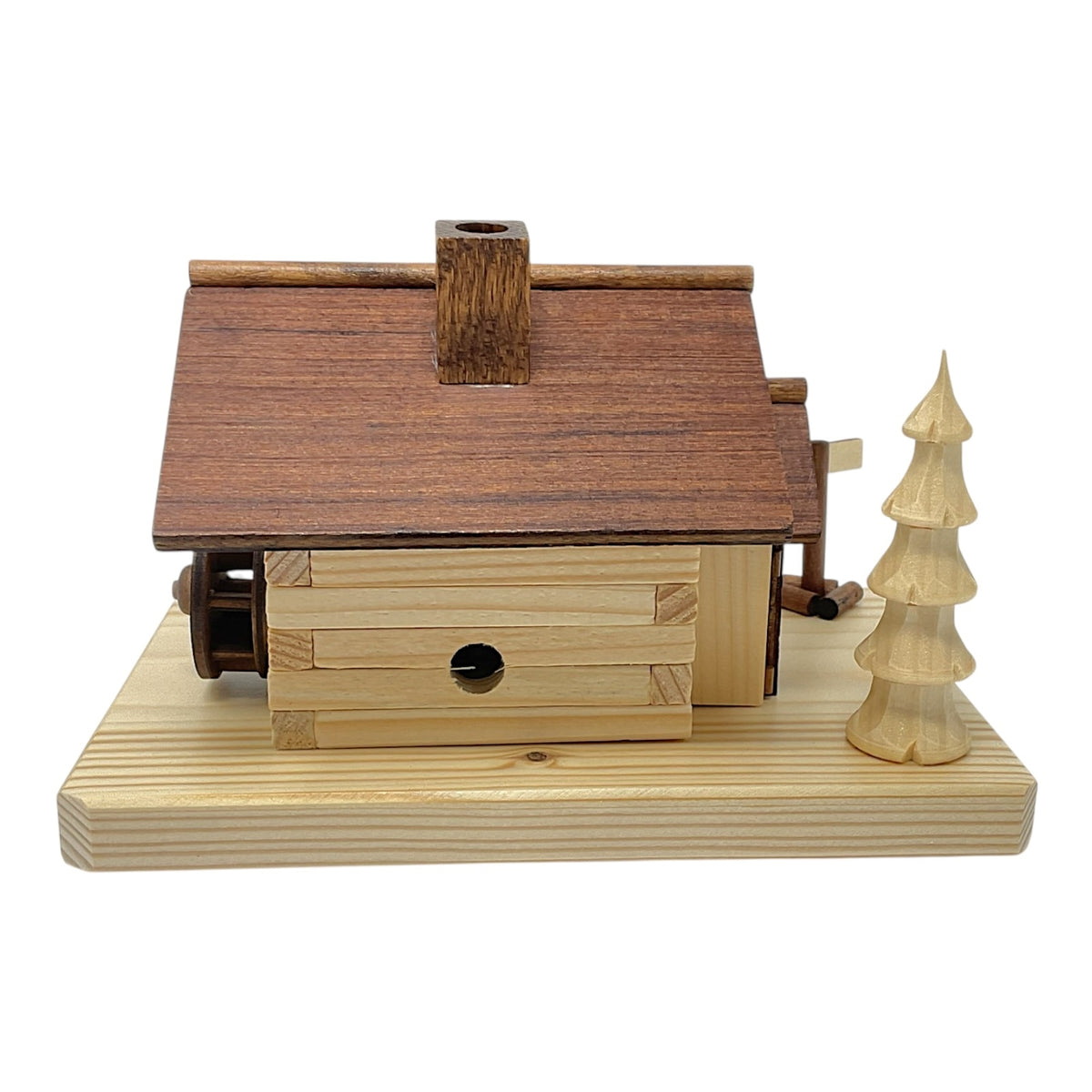 Pinnacle Peak Trading The Old Mill with Water Wheel German Wood Incense Smoker 7 x 4.5 inch