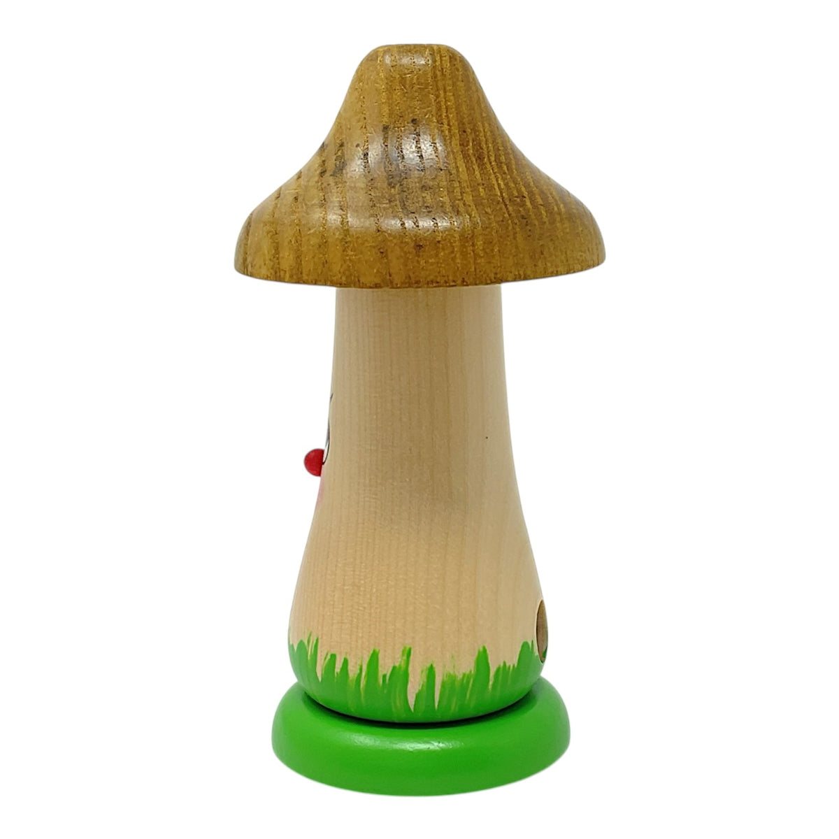 Pinnacle Peak Trading Brown Mushroom with Face German Wood Incense Smoker 5 inch