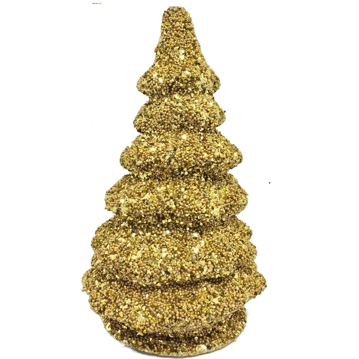 Ino Schaller Medium Gold Tree German Christmas Paper Mache Candy Container