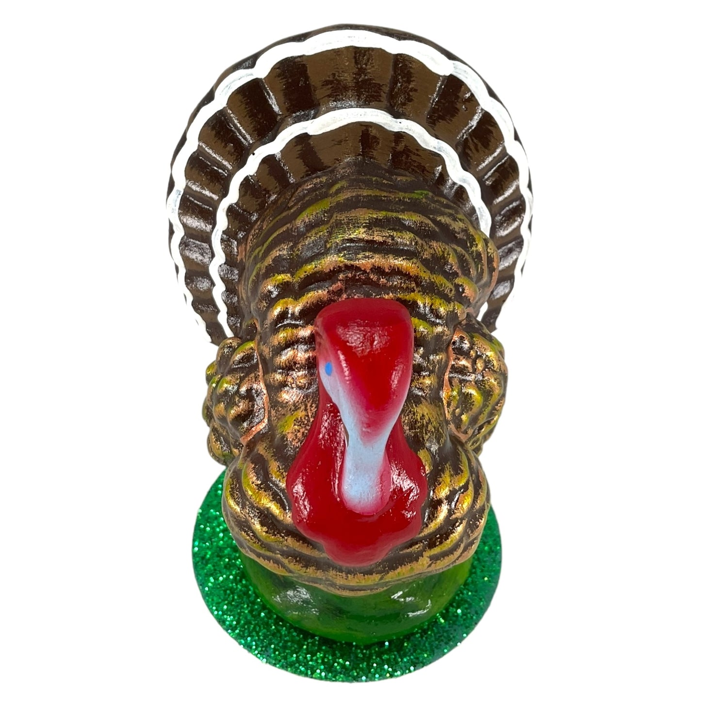 Schaller Small Thanksgiving Turkey German Paper Mache Candy Container 4.25 Inch