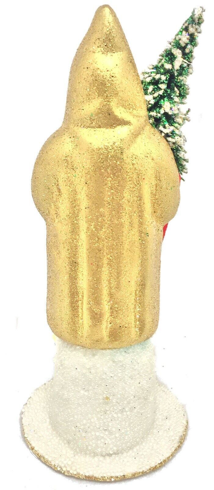 Ino Schaller Golden Shimmer Santa German Christmas Paper Mache Candy Container