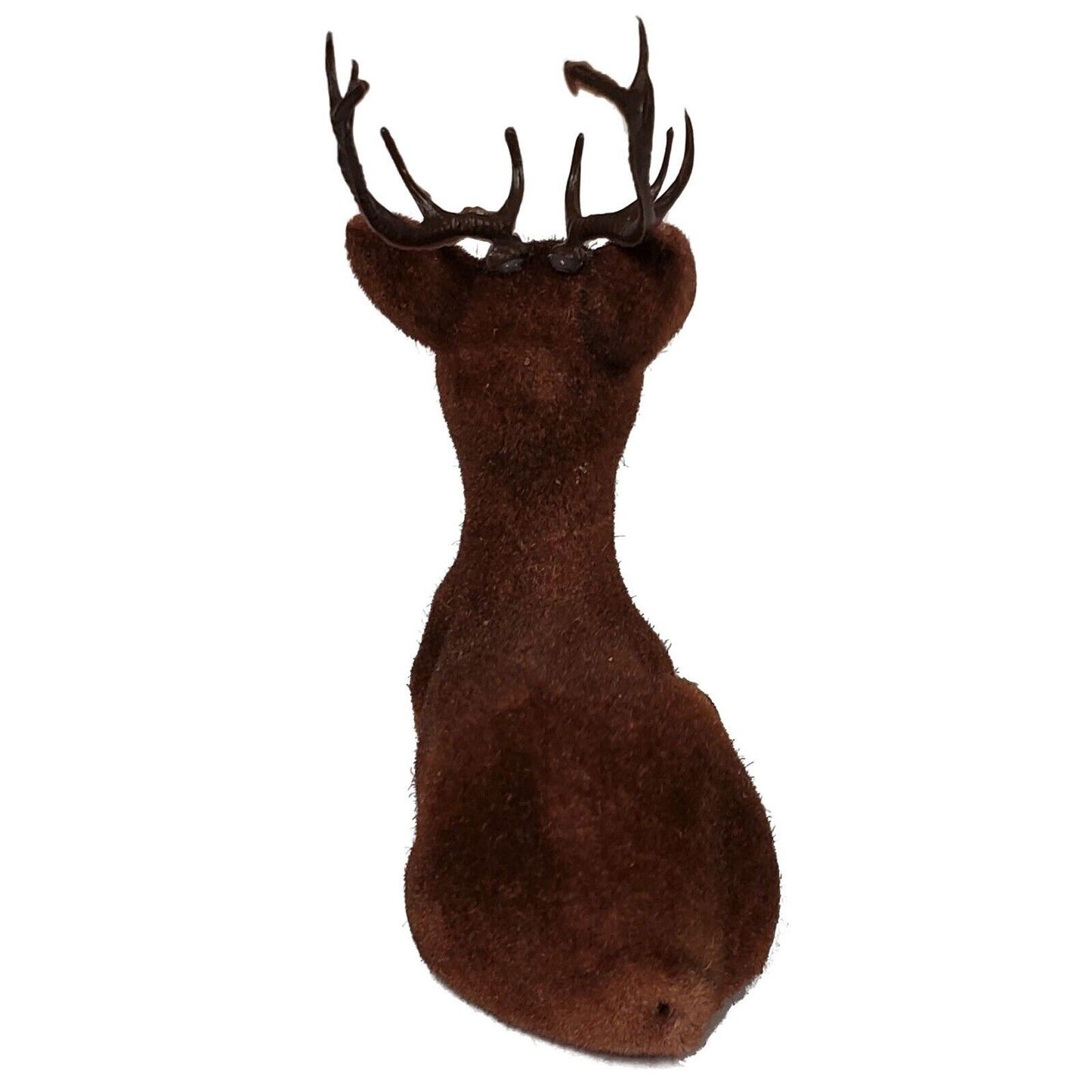 Ino Schaller Small Brown Flocked Buck Deer Lying Down German Figurine Germany