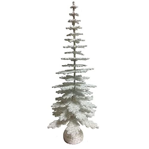 Ino Schaller Large Brilliant White Spruce Tree German Christmas Paper Mache 12in