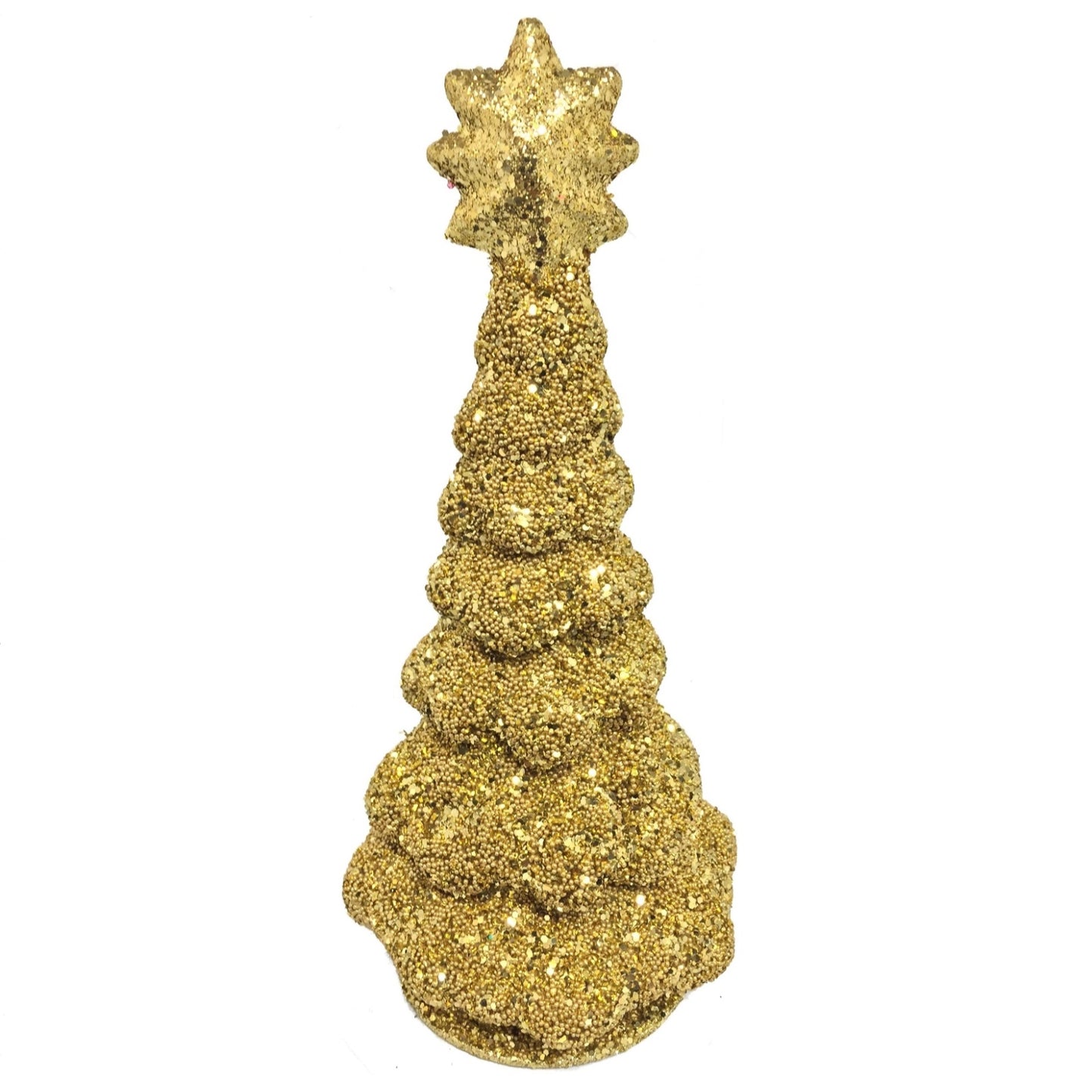 Ino Schaller Large Golden Tree with Star German Paper Mache Candy Container