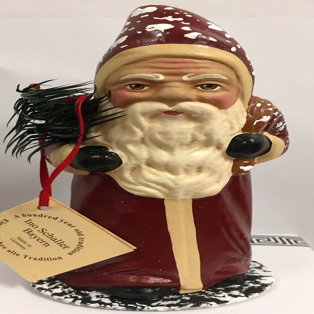 Ino Schaller Paper Mache Old Red Santa